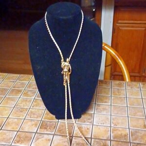 Mens Gold Neck Vintage   Tie & Brass Man Shiners Item